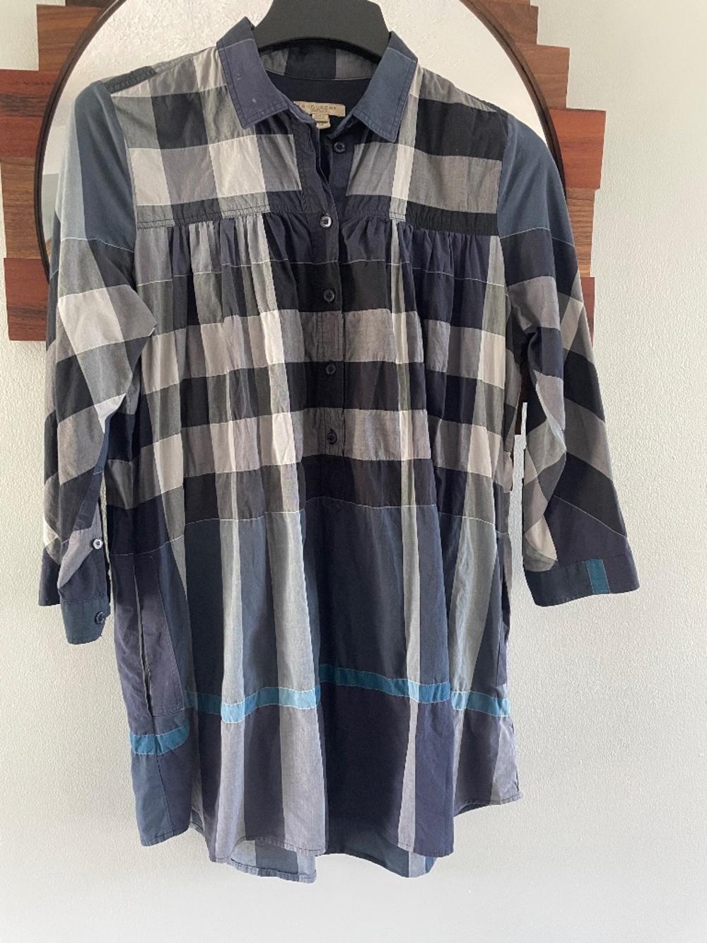 Burberry Brit Plaid Tunic Shirt